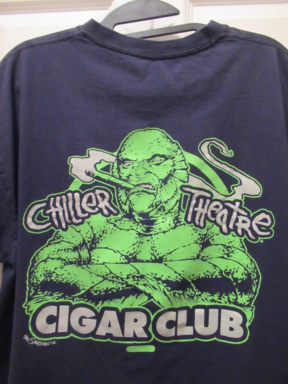 Chiller Theatre Cigar Club T Shirt Black Tee Monster Movie Horror Creature